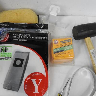 19 pc Home Improvement, Air Filter Oil, Swiffer, Screws, Hangers