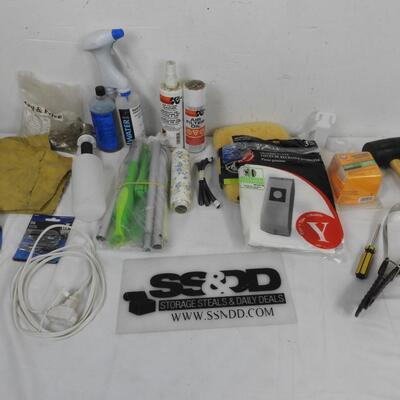 19 pc Home Improvement, Air Filter Oil, Swiffer, Screws, Hangers