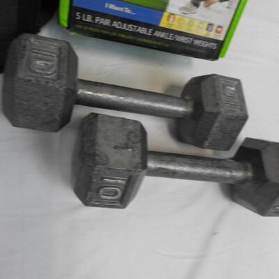 Exercise Equipment, Better Back Strap, Rowing Action, Ankle Weights, Barbells