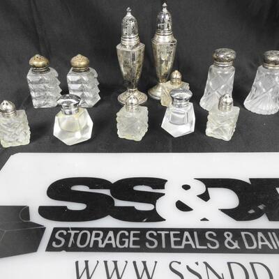 12 Various Salt and Pepper Shakers