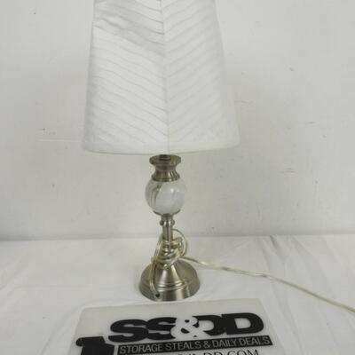 20" Silver Side Table Lamp