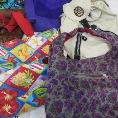7 Assorted Purses: Fit&fresh, Kipkling, Variety of Patterns and Material