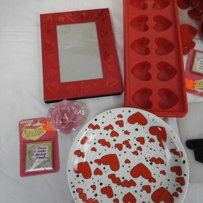Valentines Lot, Color Clings Heart DÃ©cor, Love Pans, Heart Ice Tray