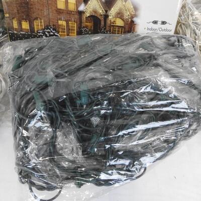 Lot of Holiday Christmas Lights, Clear Icicles, 5 Bags