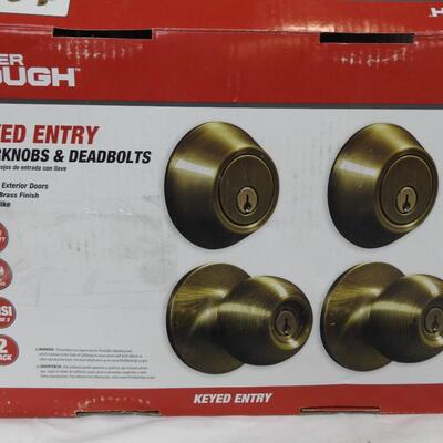 Keyed Entry Hyper Tough Doorknobs and Deadbolts Tested, One Interior Knob Dented