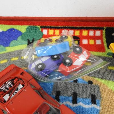 Toy Cars: Mellissa & Doug Play Rug, Wooden Cars, Dump Truck