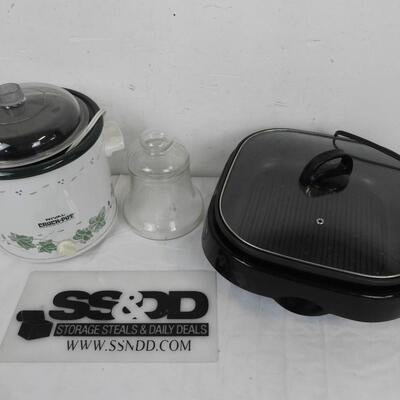 Rival Crock Pot, Works, Aroma 3-in-1 Grill, Works, Bell Glass Jar