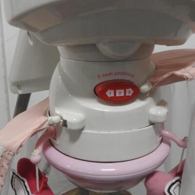 Fisher Price Baby Swing, Motorized, Works, Pink/White