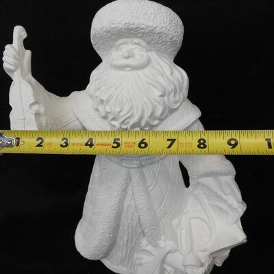 Ceramic Santa Statue, 14", Ready To Be Painted