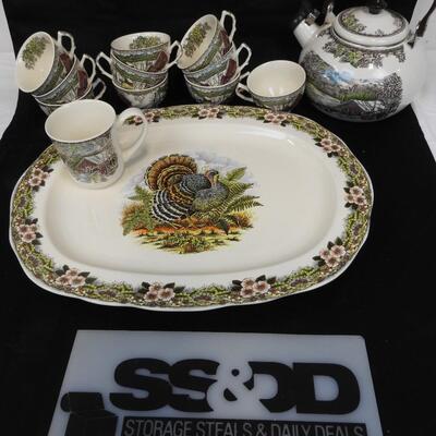 Thanksgiving Myott Factory archive Illustrations, Plate, Mugs/Cups, Teapot