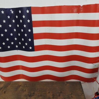 13 pc Patriotic Lot: Freedom/America Blocks, USA Decoration, Basket, etc