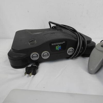 Nintendo 64 with Two Controllers, Works, No Video Cables Included