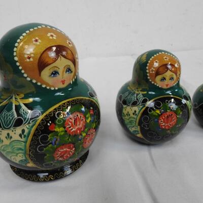 10 pc Wooden Nesting Doll, Russian?