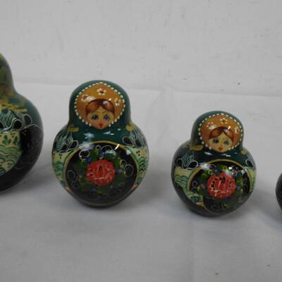 10 pc Wooden Nesting Doll, Russian?