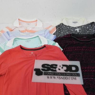 7 pc Apparel, Craft and Borrow, Small and Medium, Striped Polos, Sweater, Sonoma