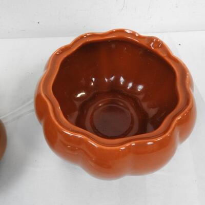 3 pc Ceramic Pumpkin/Squash Bowls