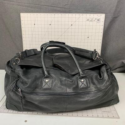 #15 Andrew Marc Black Leather Duffle with Suede Inside