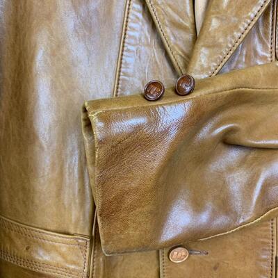 #41 William Barry Leather Blazer Size 44