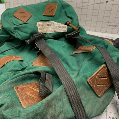 #142 Wilderness Experience Green & Brown Backpack
