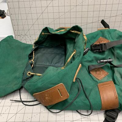 #142 Wilderness Experience Green & Brown Backpack