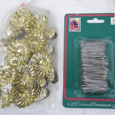 Christmas Decor, Push in Replacement Bulbs, Icicle Light Clips - New