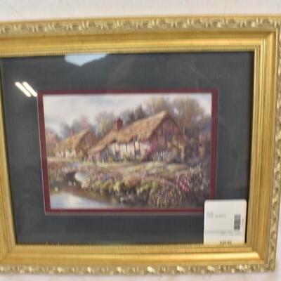 10" Pewter Hummingbird Easel, Golden Carl Valente Art Piece, 13 x 11 Frame - New