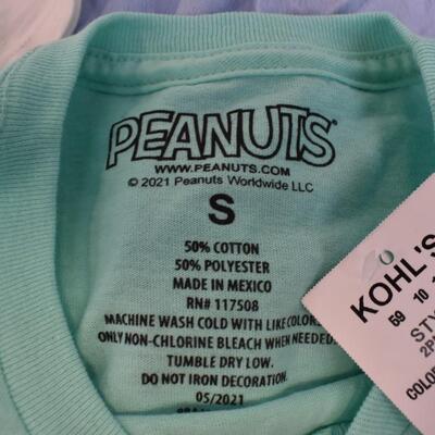 Peanuts Small Shirt, 2 Old Navy Med Shirts, Wet Seal Blue Bell Med Pants - New