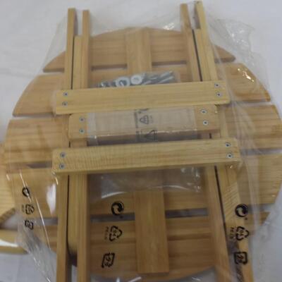 1 Wooden Vildapel Stool, Laurie Jackson McVey Wood Standing Towel Rack Kit - New