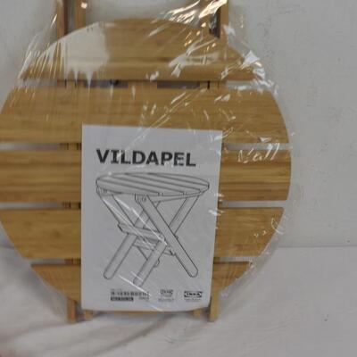 1 Wooden Vildapel Stool, Laurie Jackson McVey Wood Standing Towel Rack Kit - New