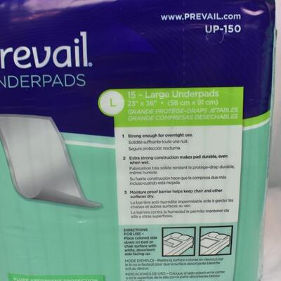 Prevail Underpads, 2 Packages of 15 Large 23