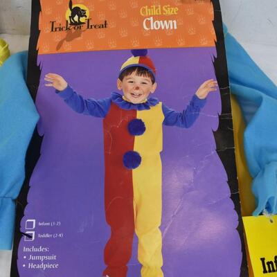 Infant & Toddler Halloween Costumes: Pirate 2-4, Infant Yellow M&M, Clown - New