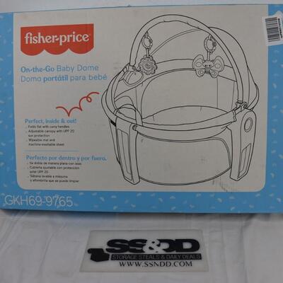 Fisher Price On The Go Baby Dome, Gray and Pink Colors - New