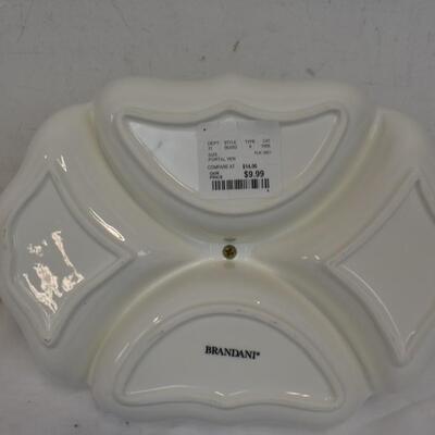 Brandani Appetizer Set White Porecalian, Avon Bunny Candy Dish - New