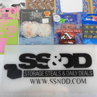 20 pc Crafting Supplies. Alphabet Stickers, Stencils - New