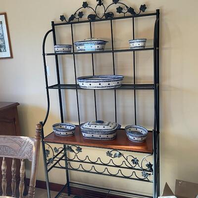 Wrought iron bakers rack