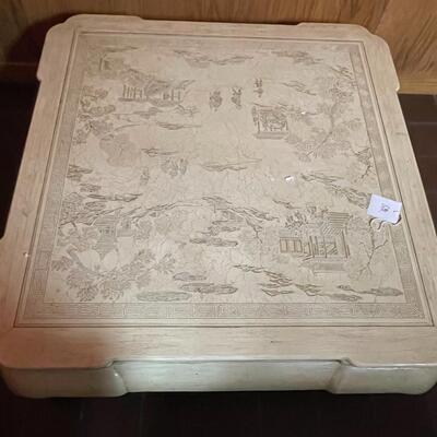 Drexel carved wood coffee table