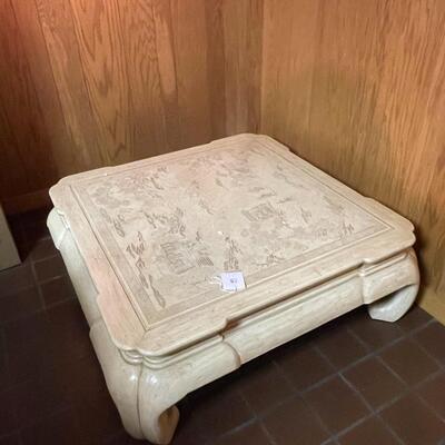 Drexel carved wood coffee table