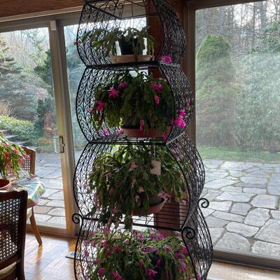 Wrought iron plant stand