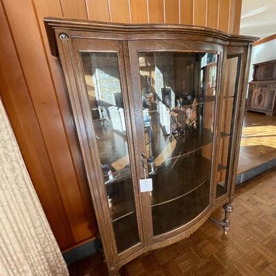 Antique glass display case