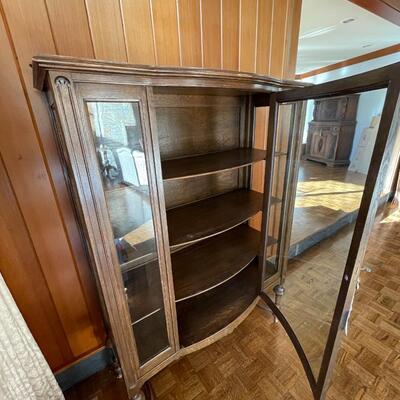 Antique glass display case