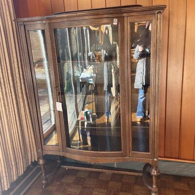 Antique glass display case