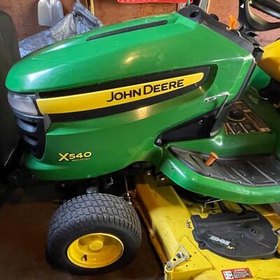 John Deere x-540 lawn tractor with 54â€ mower deck (comes with snow blower attachment)