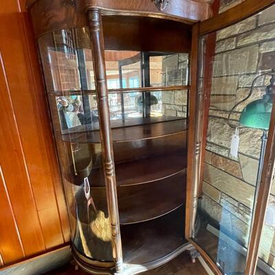 Antique glass display cabinet