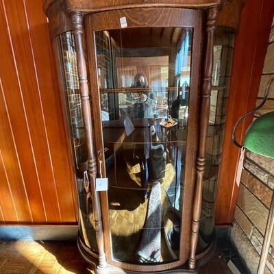 Antique glass display cabinet