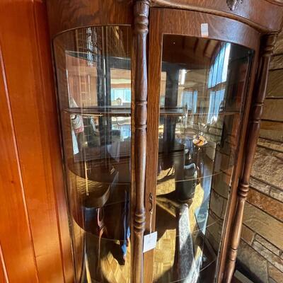 Antique glass display cabinet