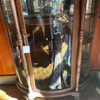 Antique glass display cabinet