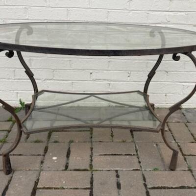 Iron/Glass Coffee Table