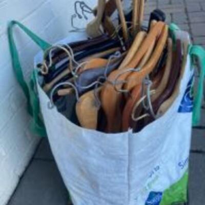 Lot of Wooden Hangers