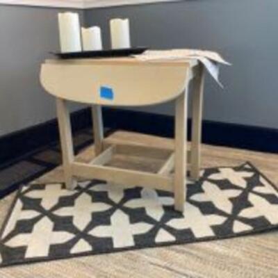 Small Table-Rug-Placemats-Battery Op Candles-Crab Tins