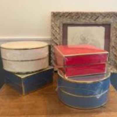 Set of 4 New Gift Boxes + Framed Art